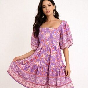 🩷5/$25🩷Floral Purple Dress